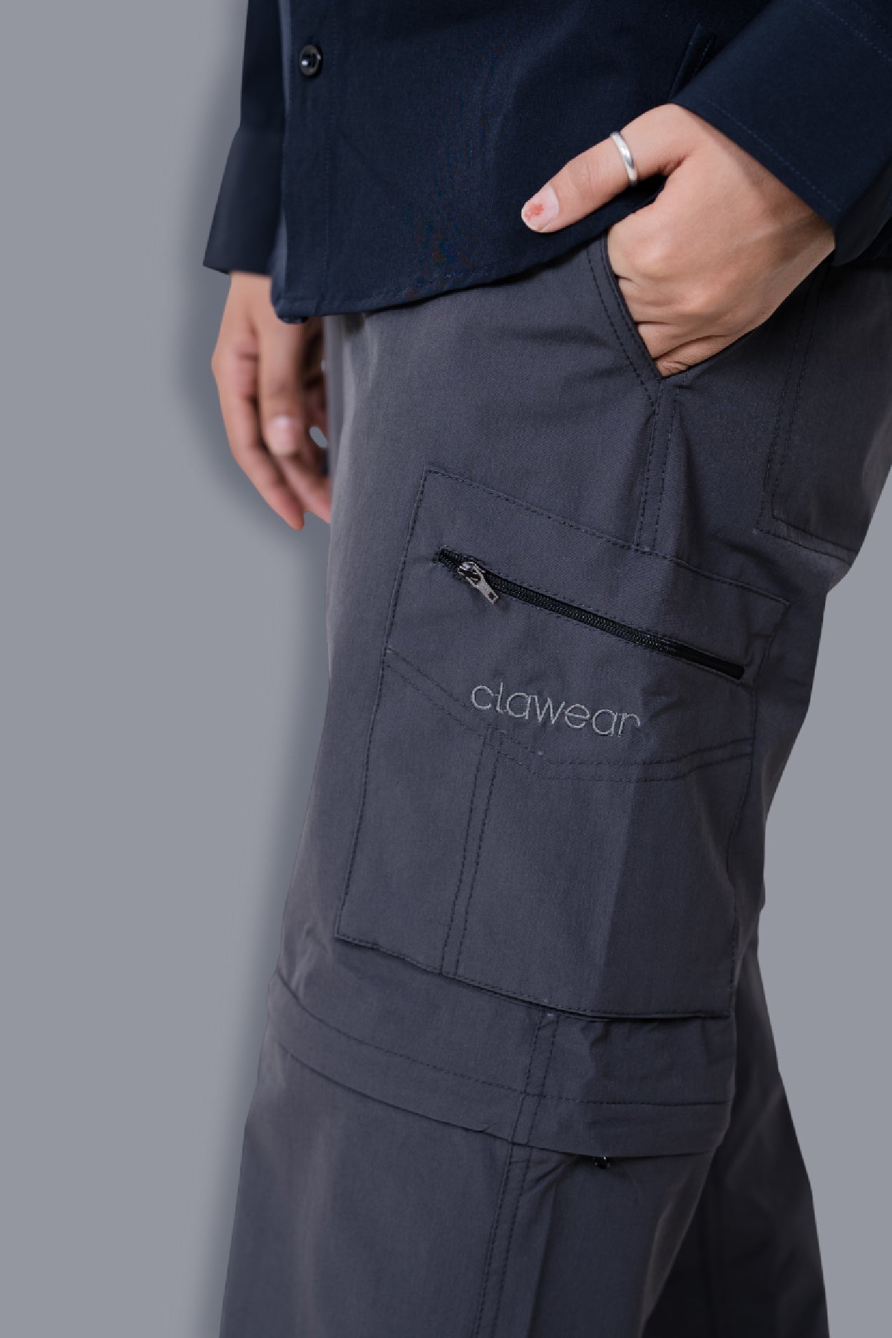 Kuno Convertibe Cargo Pants - Dark Gray
