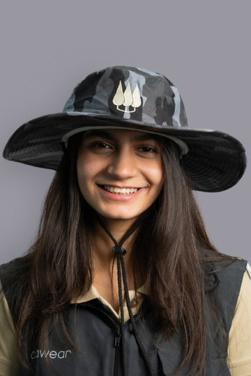 Mahogany Panama Hats - Black Camo