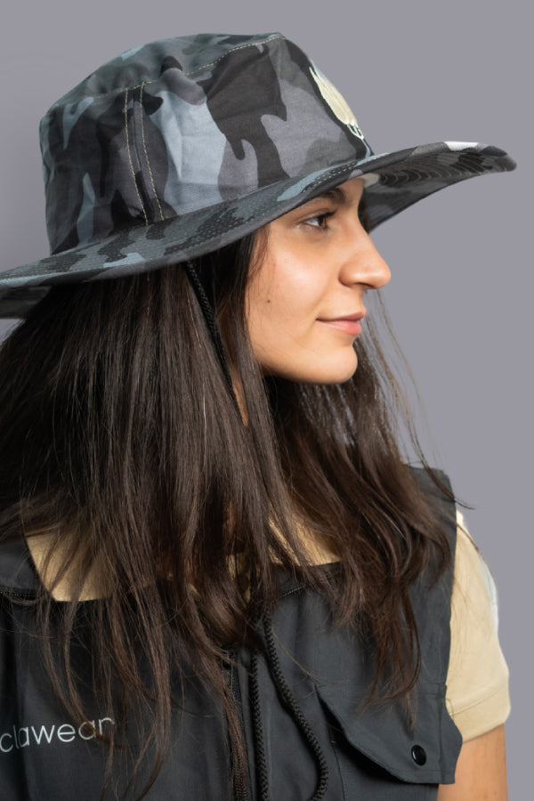 Mahogany Panama Hats - Black Camo