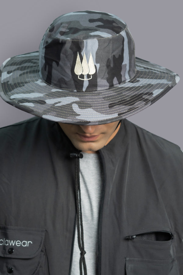 Mahogany Panama Hats - Black Camo