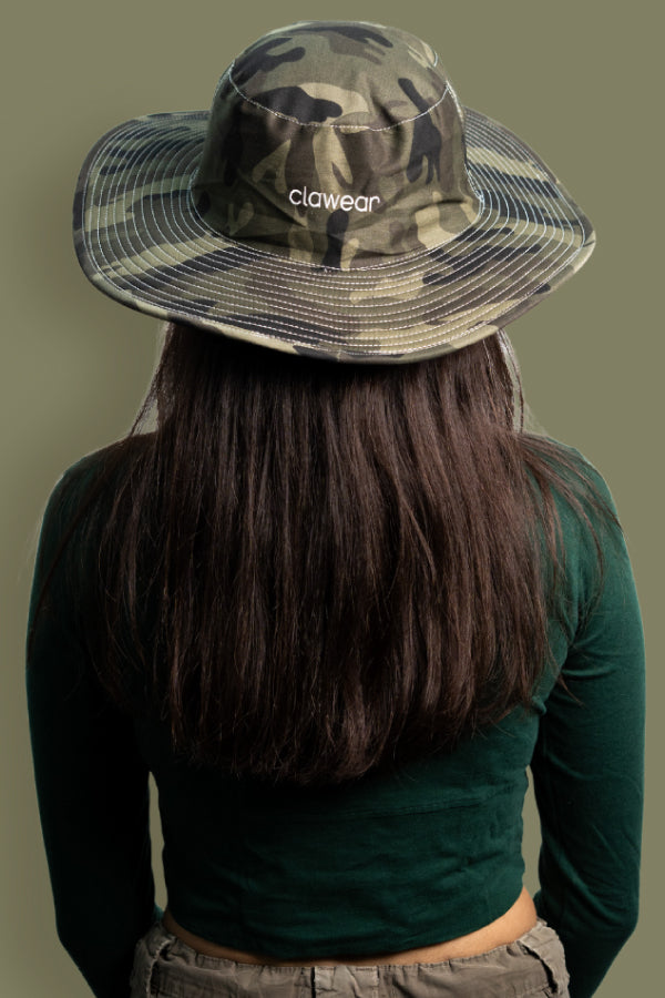 Mahogany Panama Hats - Green Camo