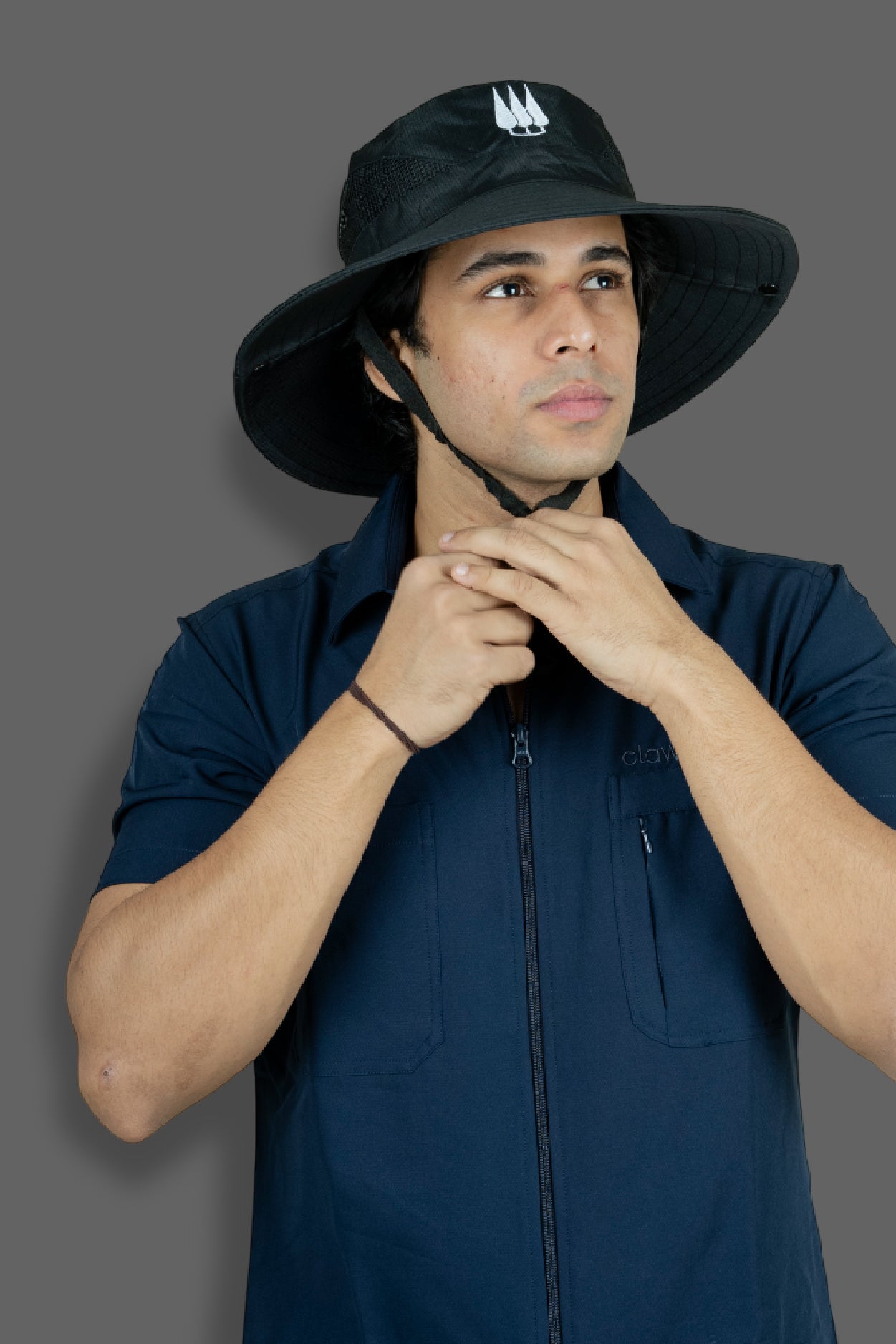 Mahogany Sun Hat - Black