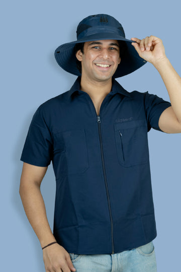 Mahogany Sun Hat - Navy Blue