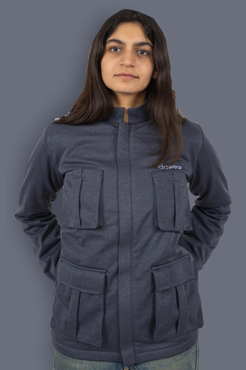 Manas Unisex Utility Jacket - Gray