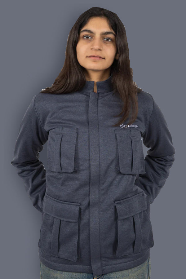 Manas Unisex Utility Jacket - Gray