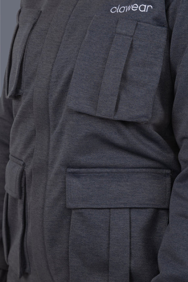 Manas Unisex Utility Jacket - Gray