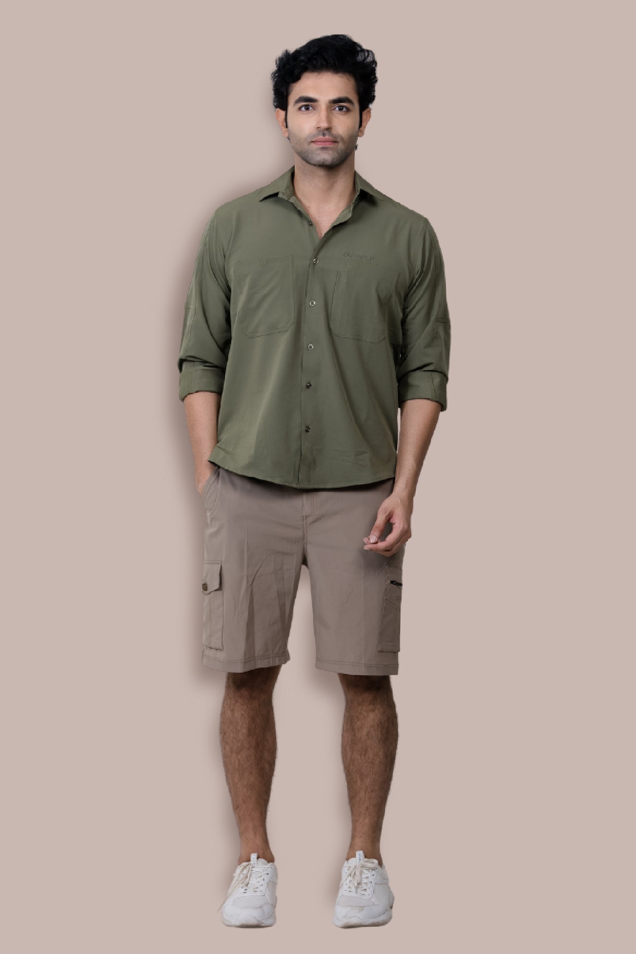 Mara Cargo Shorts - Beige