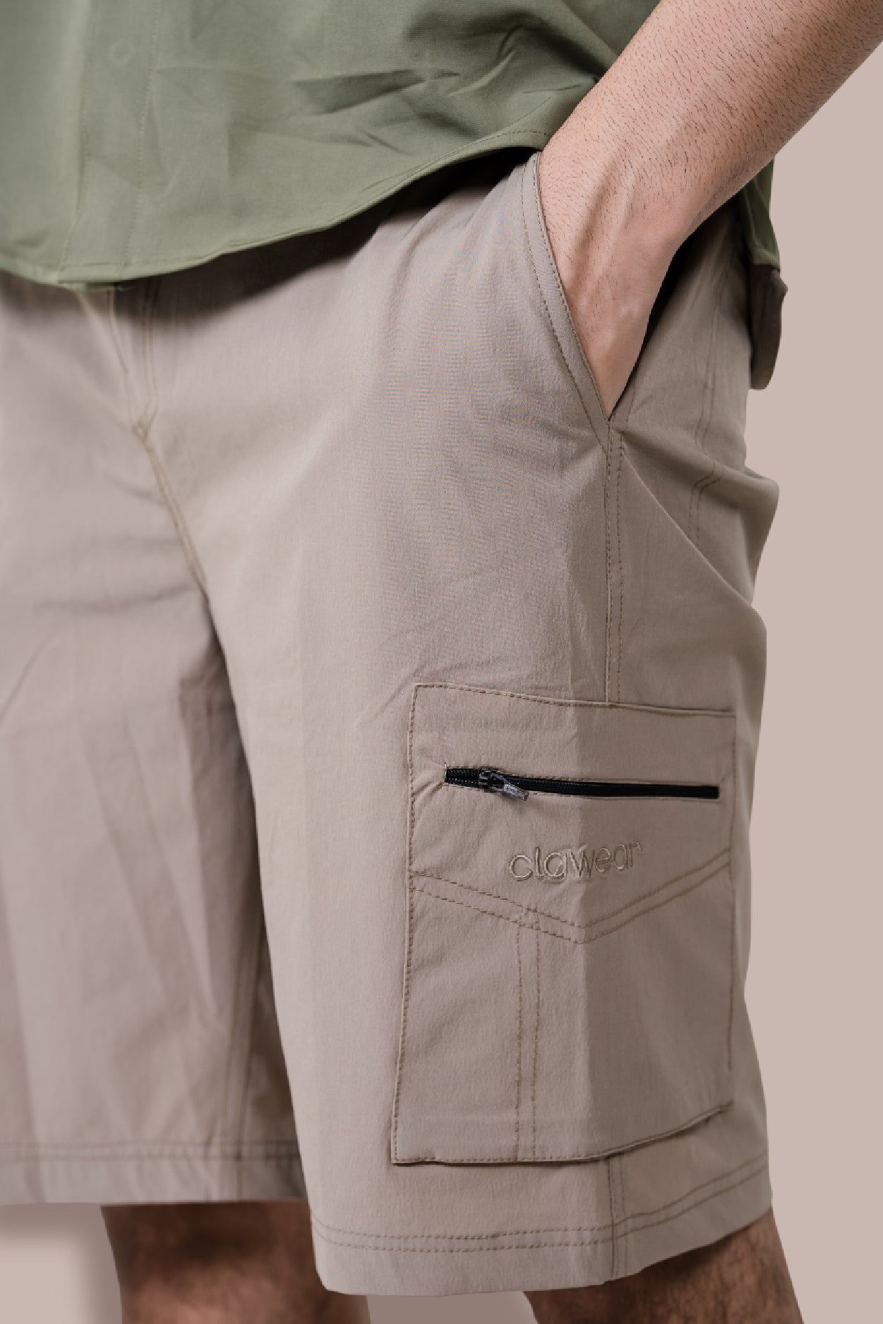 Mara Cargo Shorts - Beige