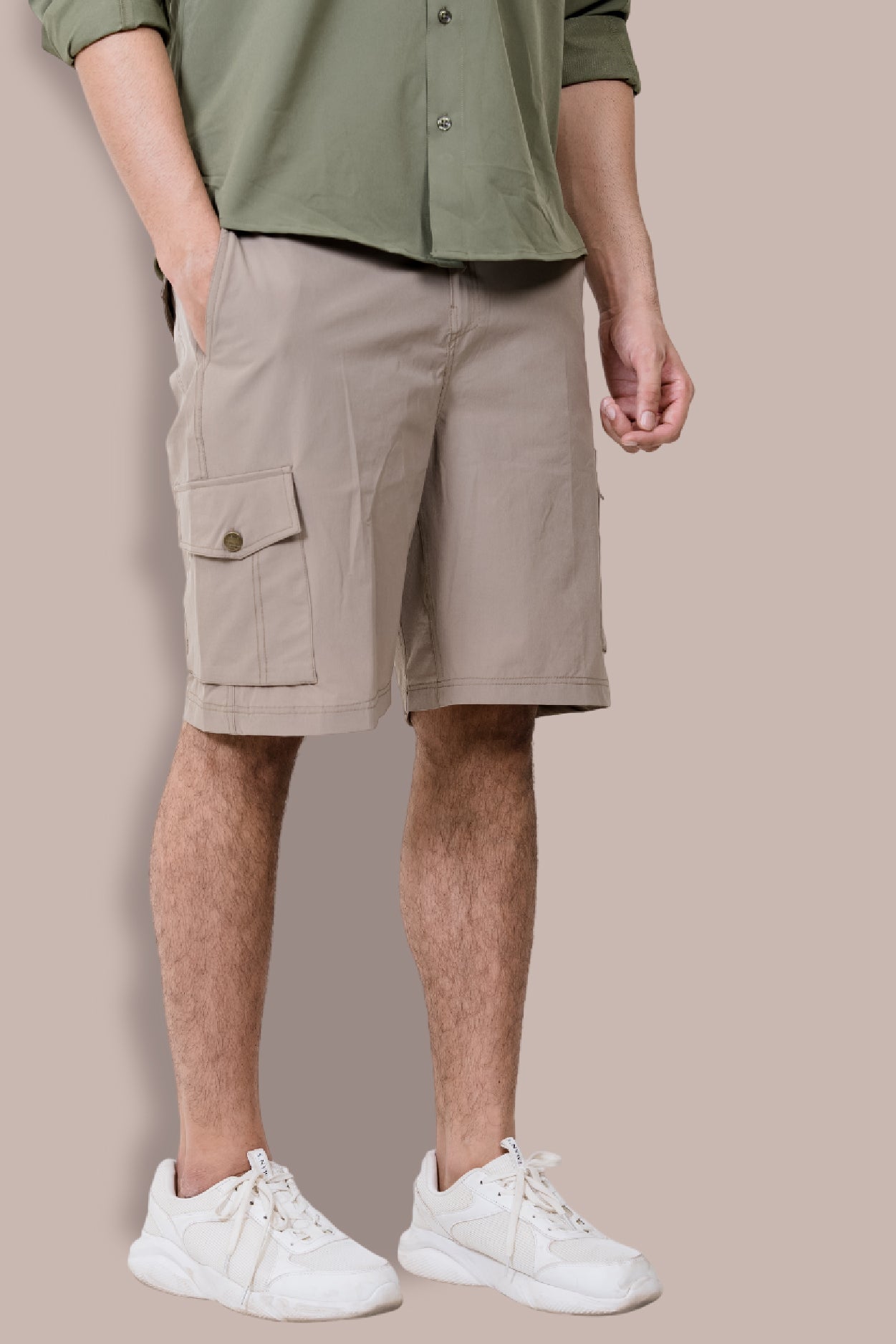 Mara Cargo Shorts - Beige