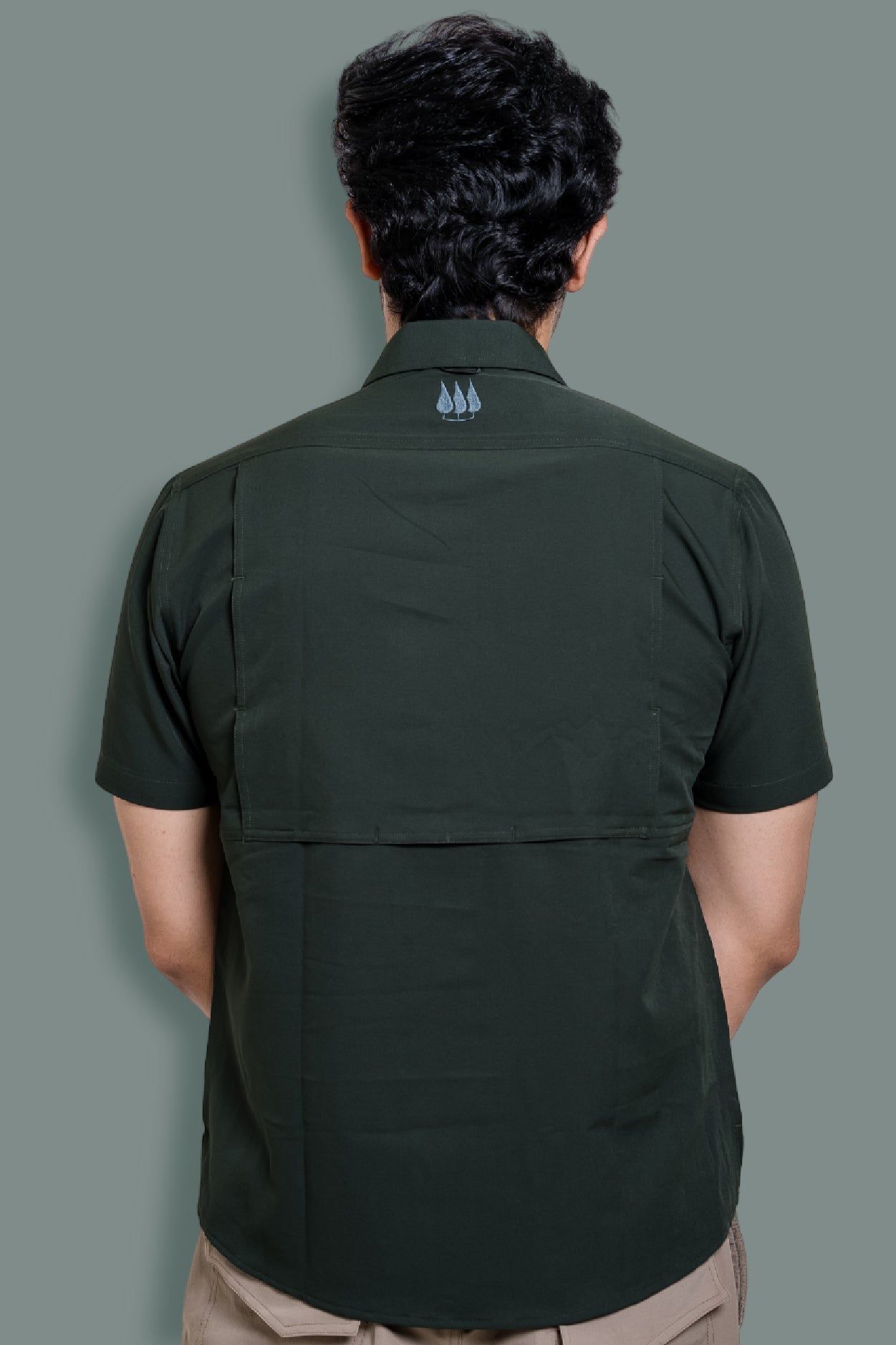 Nicobar Airvent Half Sleeve Shirt - Bottle Green