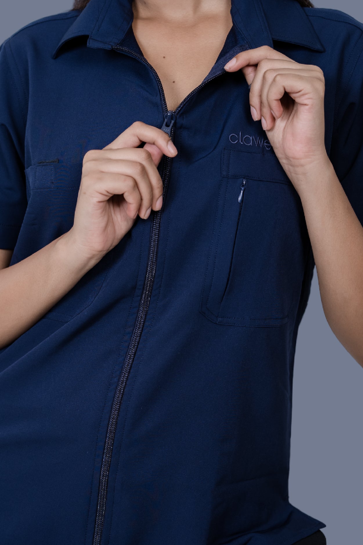 Nicobar Airvent  Half Sleeves - Navy Blue
