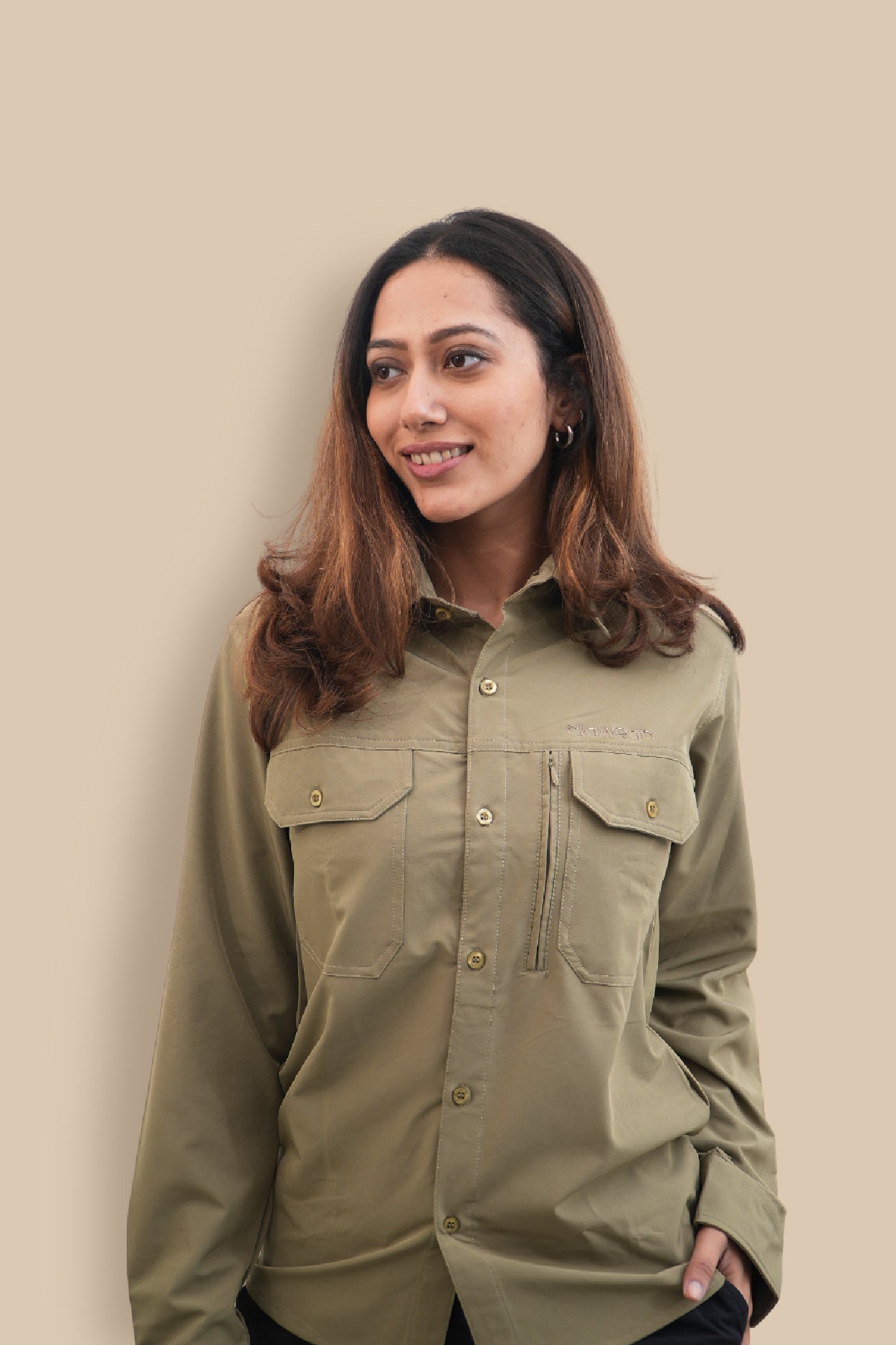 Nilgiris Full Sleeves Airvent Shirt - Teal Green