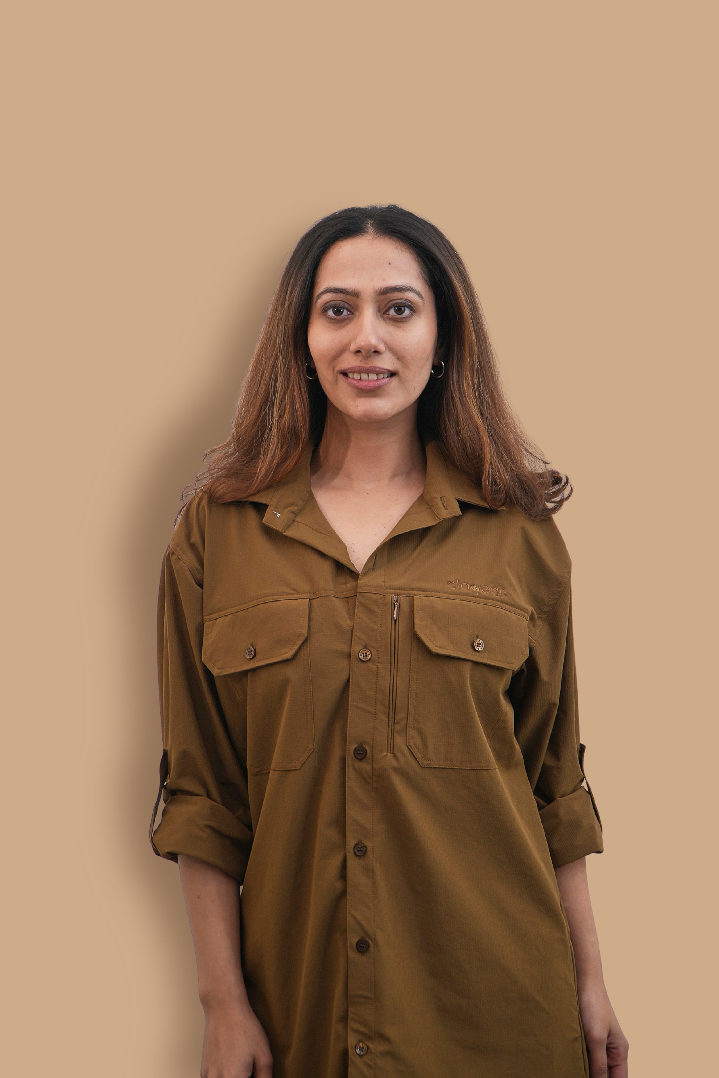 Nilgiris Full Sleeves Airvent Shirt - Teal Green