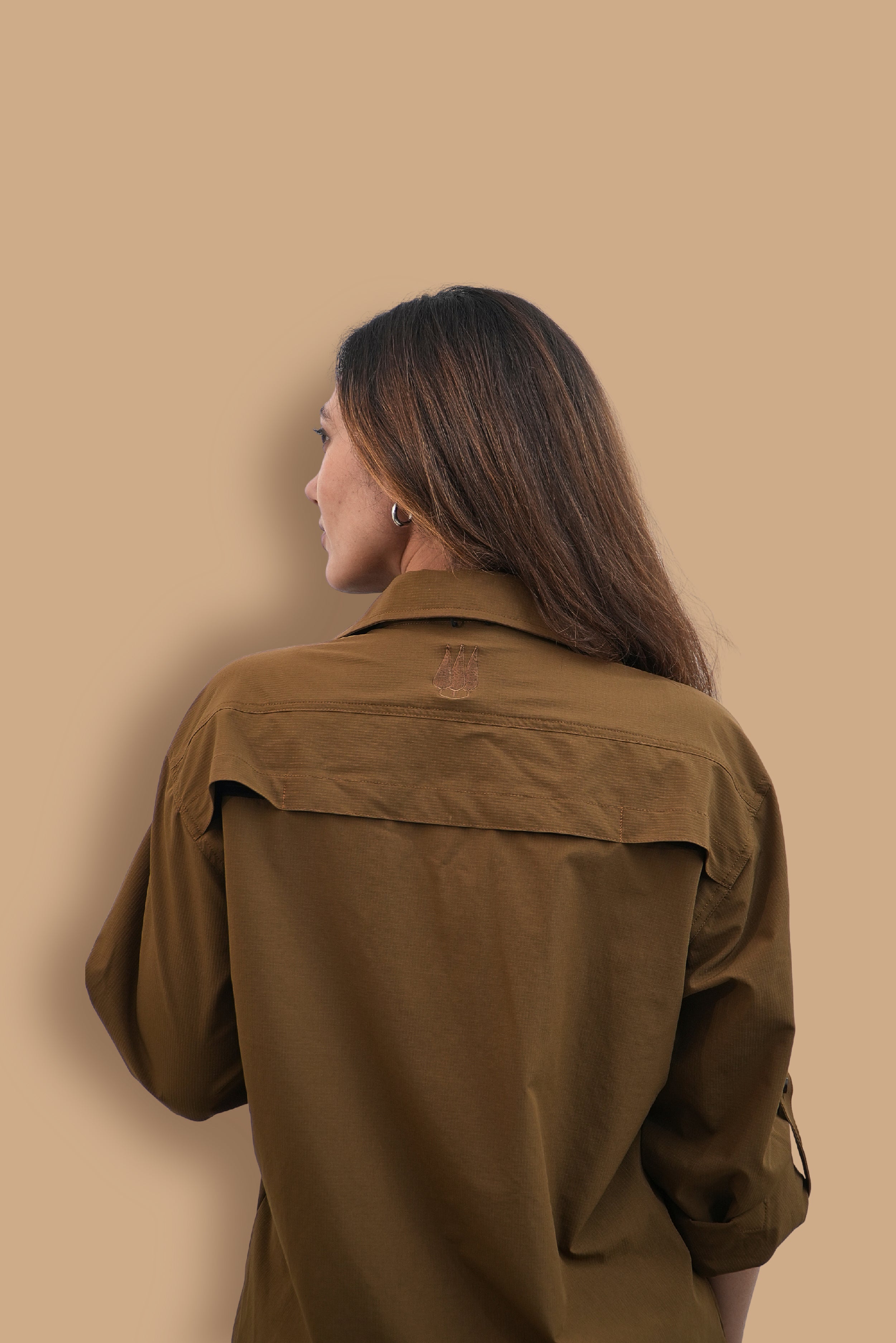 Nilgiris Full Sleeves Airvent Shirt - Teal Green