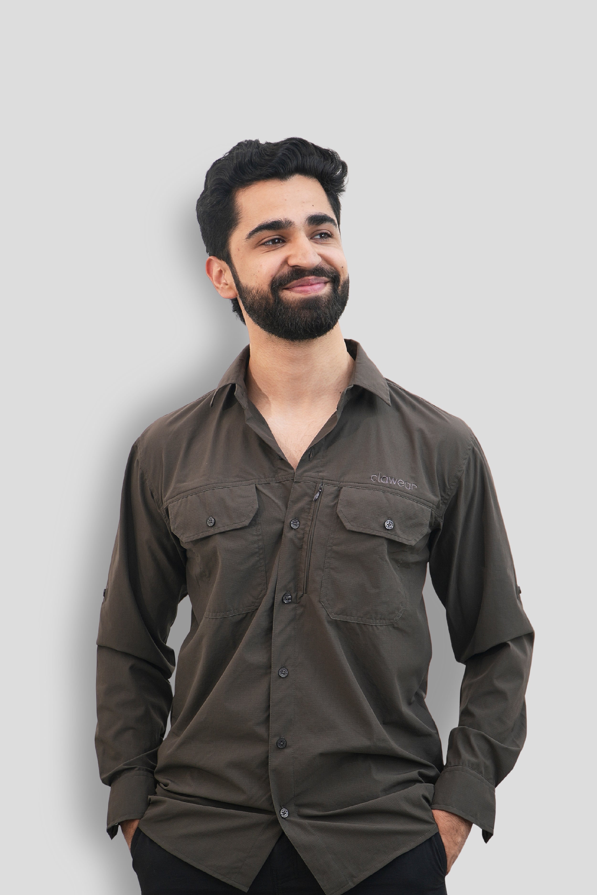 Nilgiris Full Sleeves Airvent Shirt - Teal Green