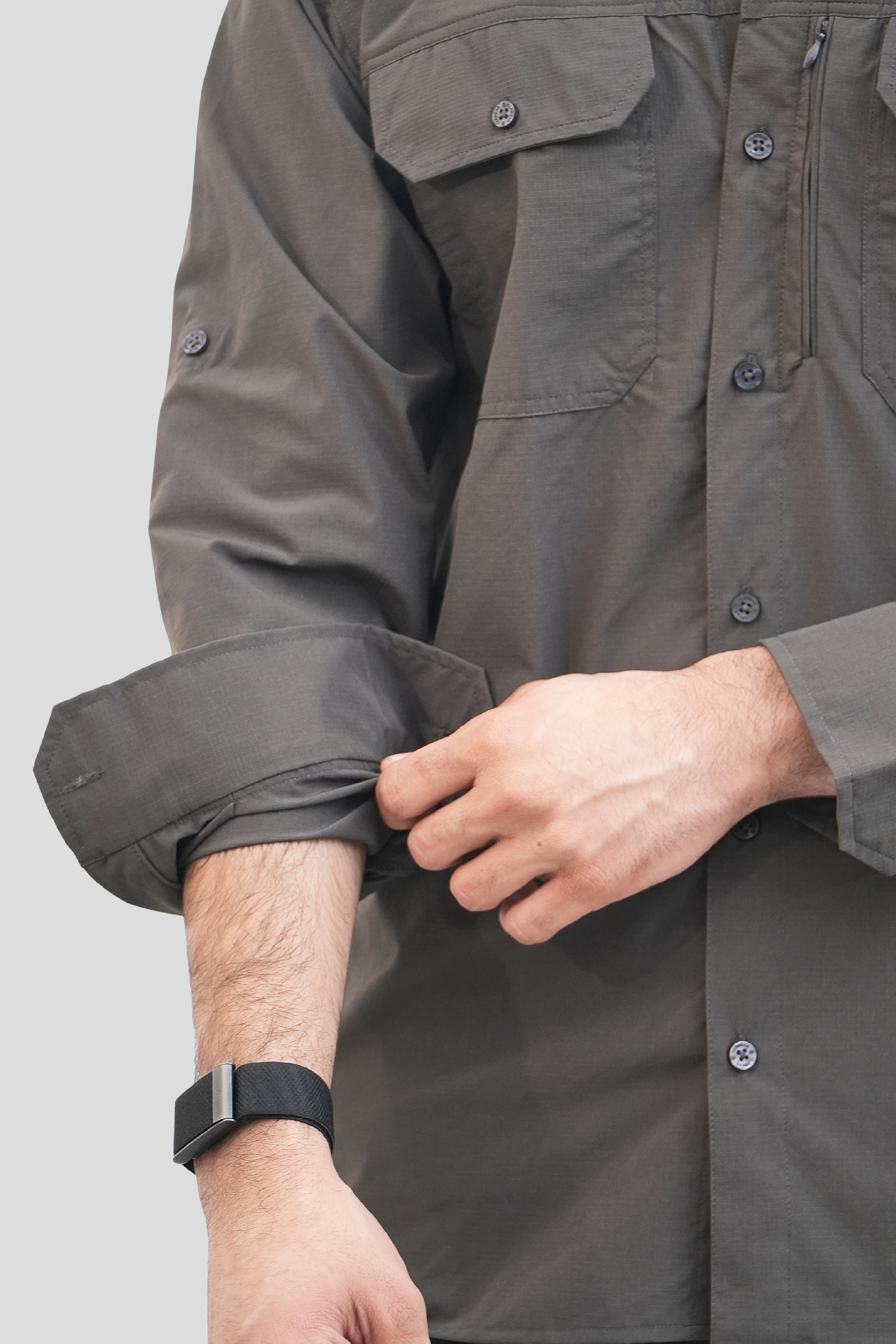 Nilgiris Full Sleeves Airvent Shirt - Teal Green