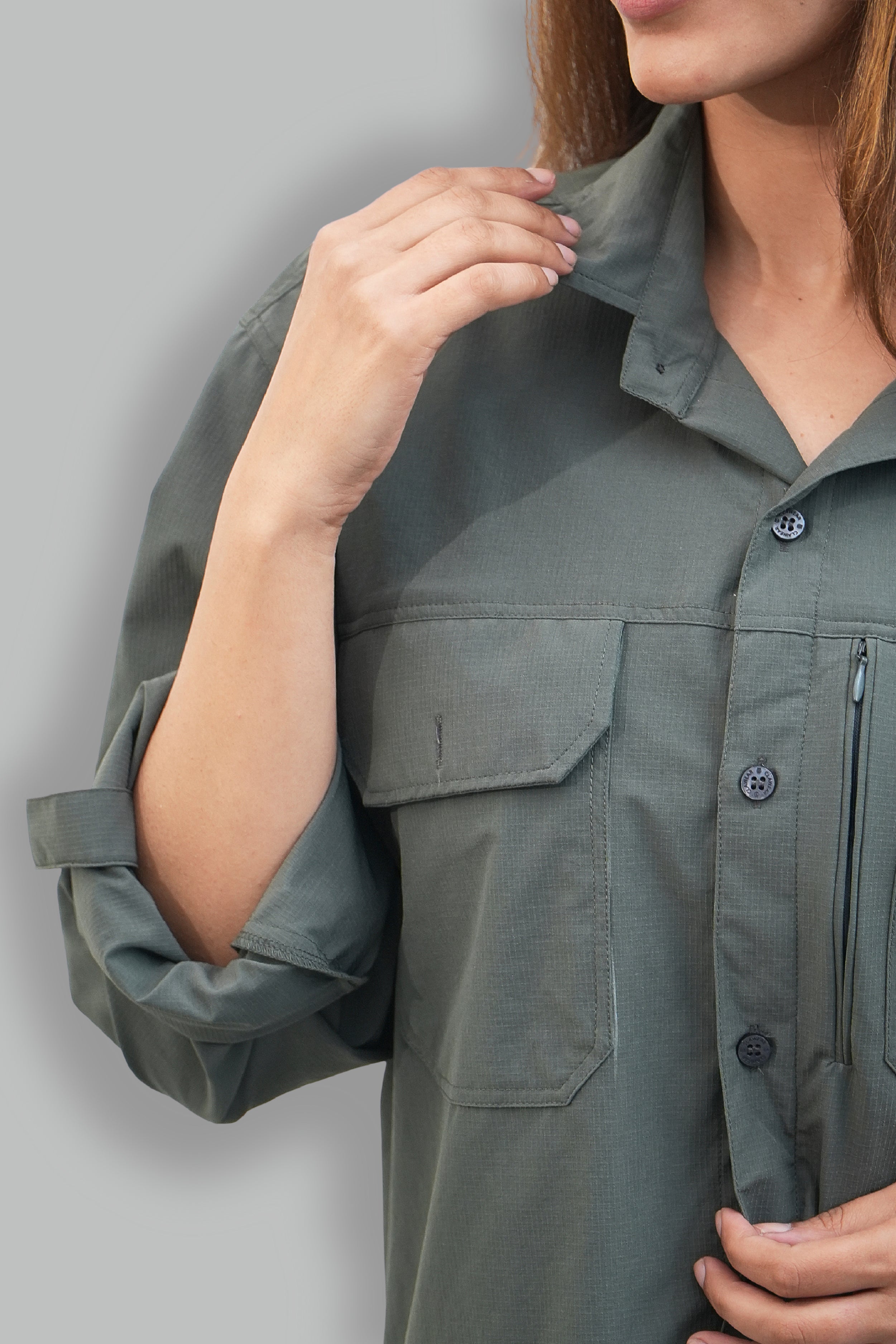 Nilgiris Full Sleeves Airvent Shirt - Teal Green