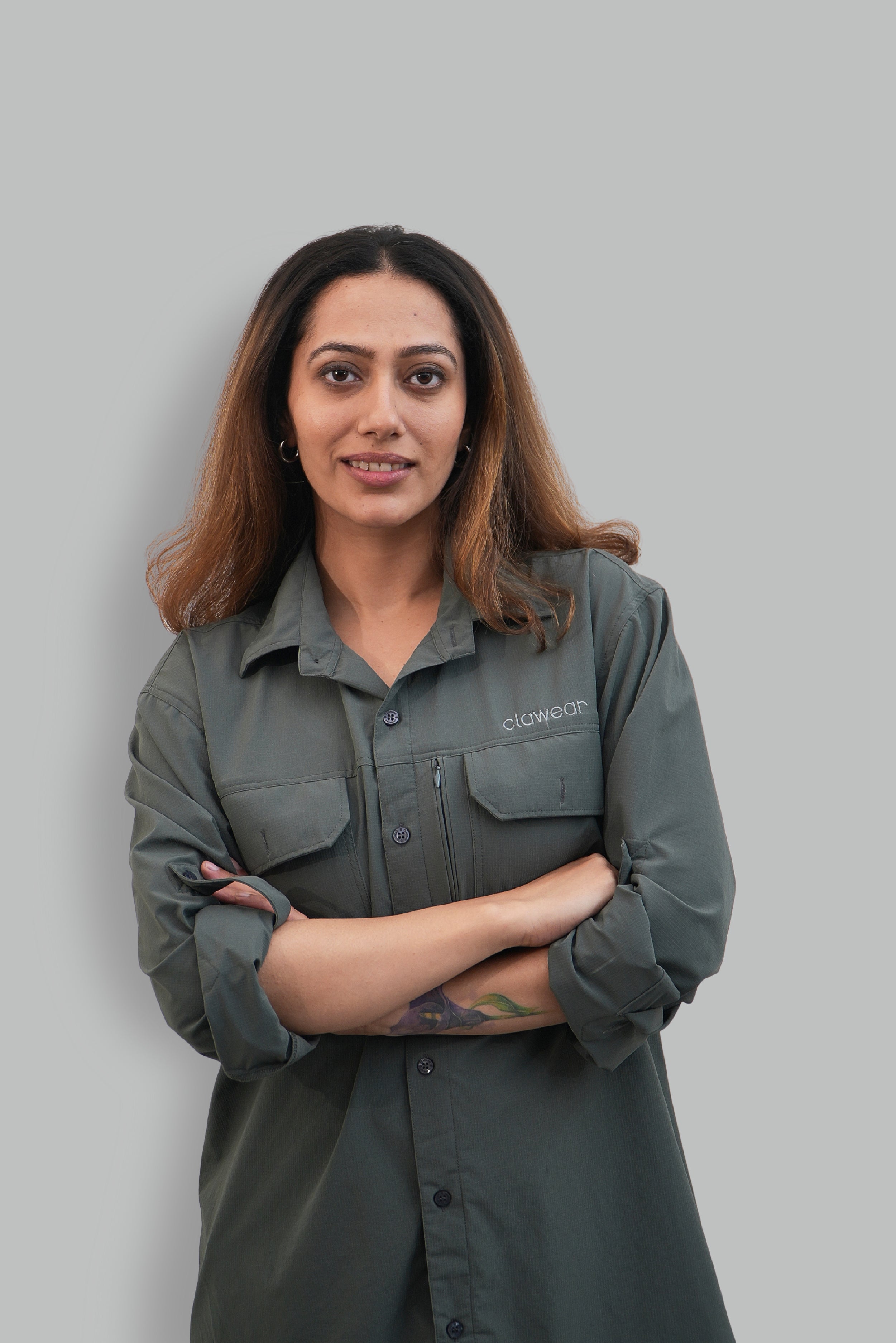 Nilgiris Full Sleeves Airvent Shirt - Teal Green