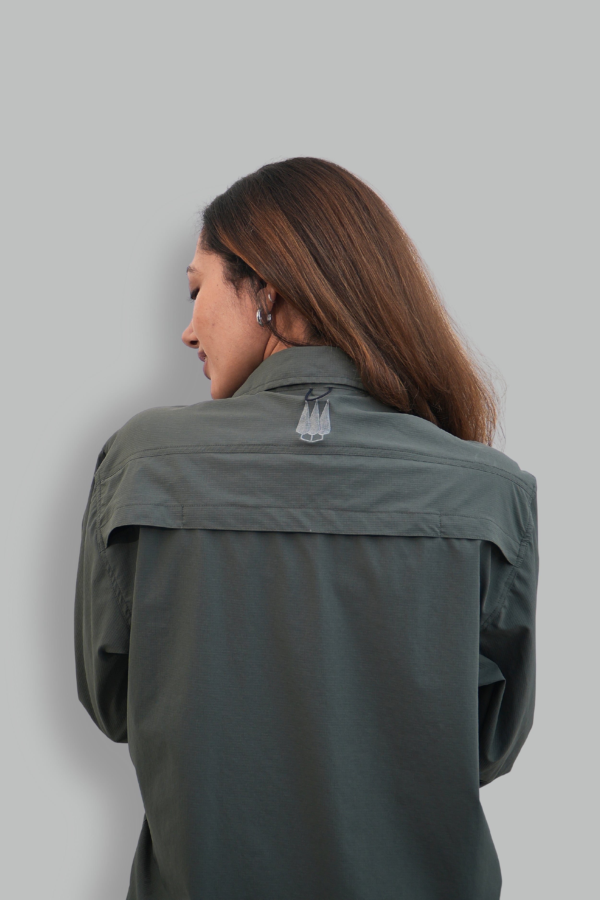 Nilgiris Full Sleeves Airvent Shirt - Teal Green