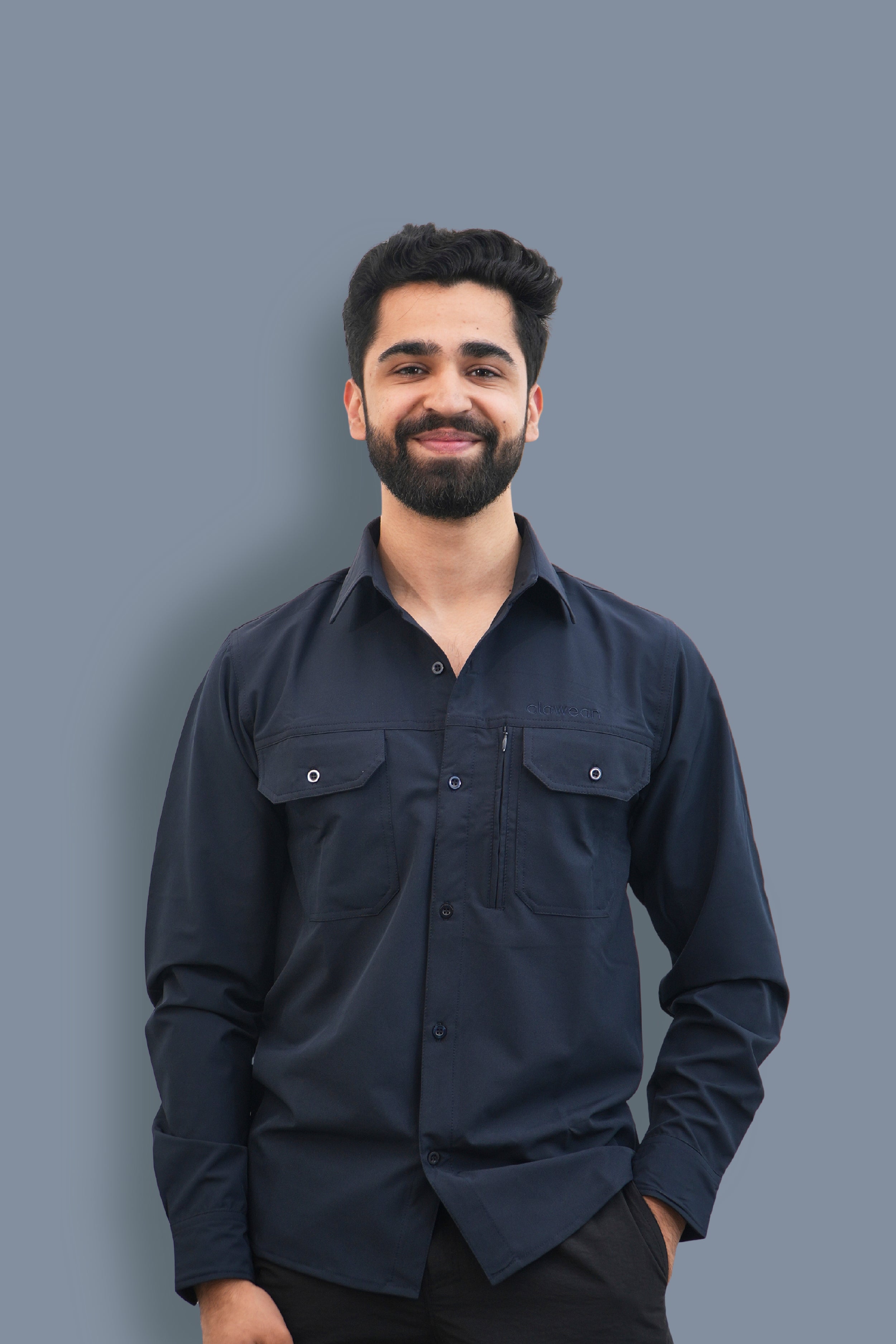 Nilgiris Full Sleeves Airvent Shirt - Teal Green