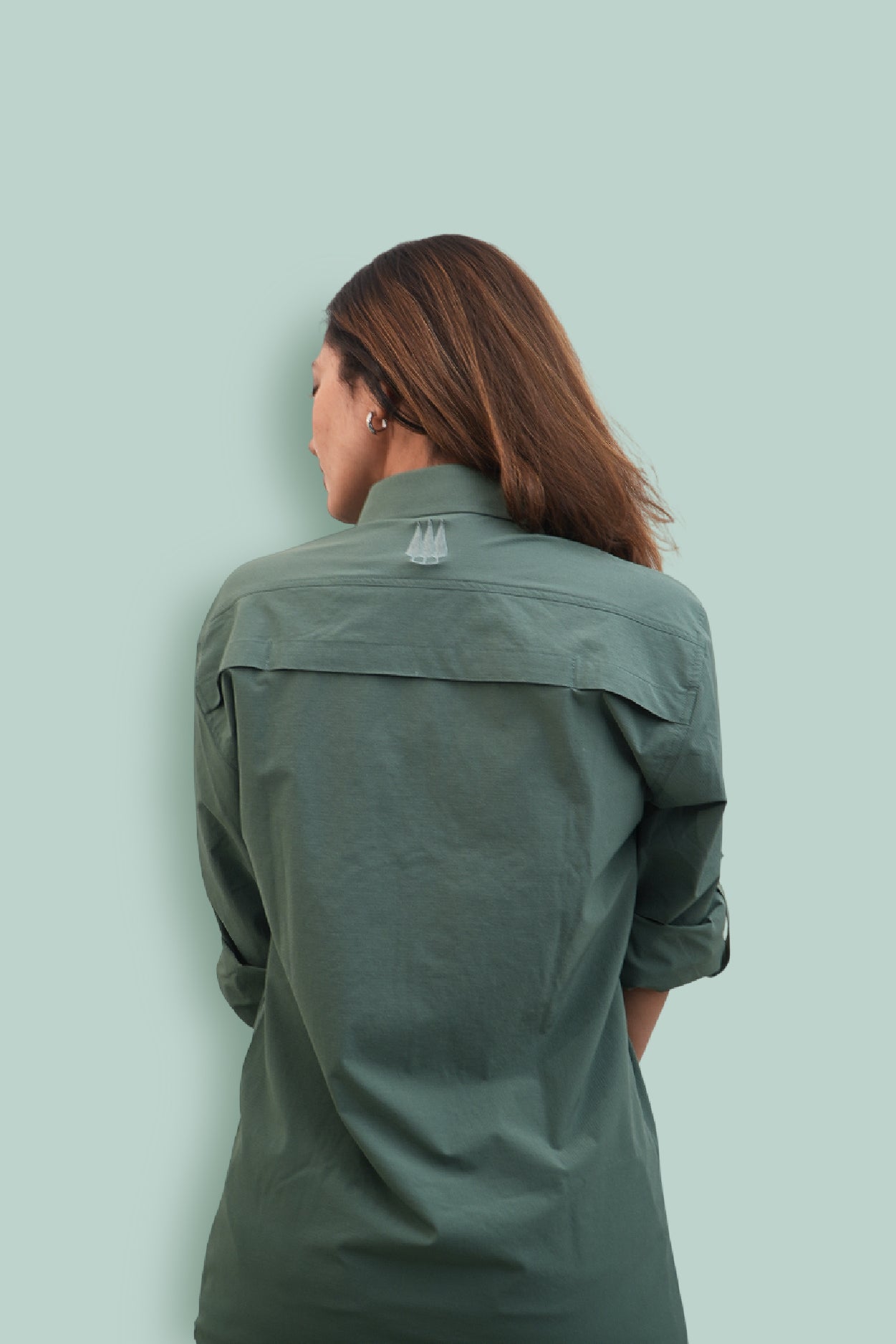 Nilgiris Full Sleeves Airvent Shirt - Teal Green