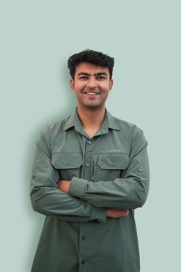 Nilgiris Full Sleeves Airvent Shirt - Teal Green