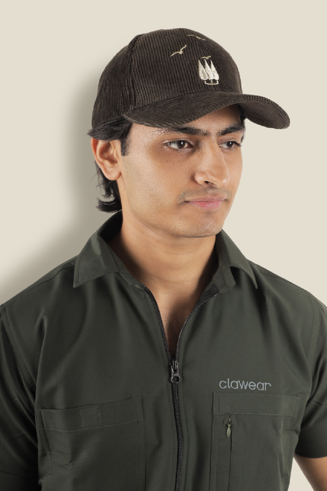 Oak Baseball Cap - Green Corduroy