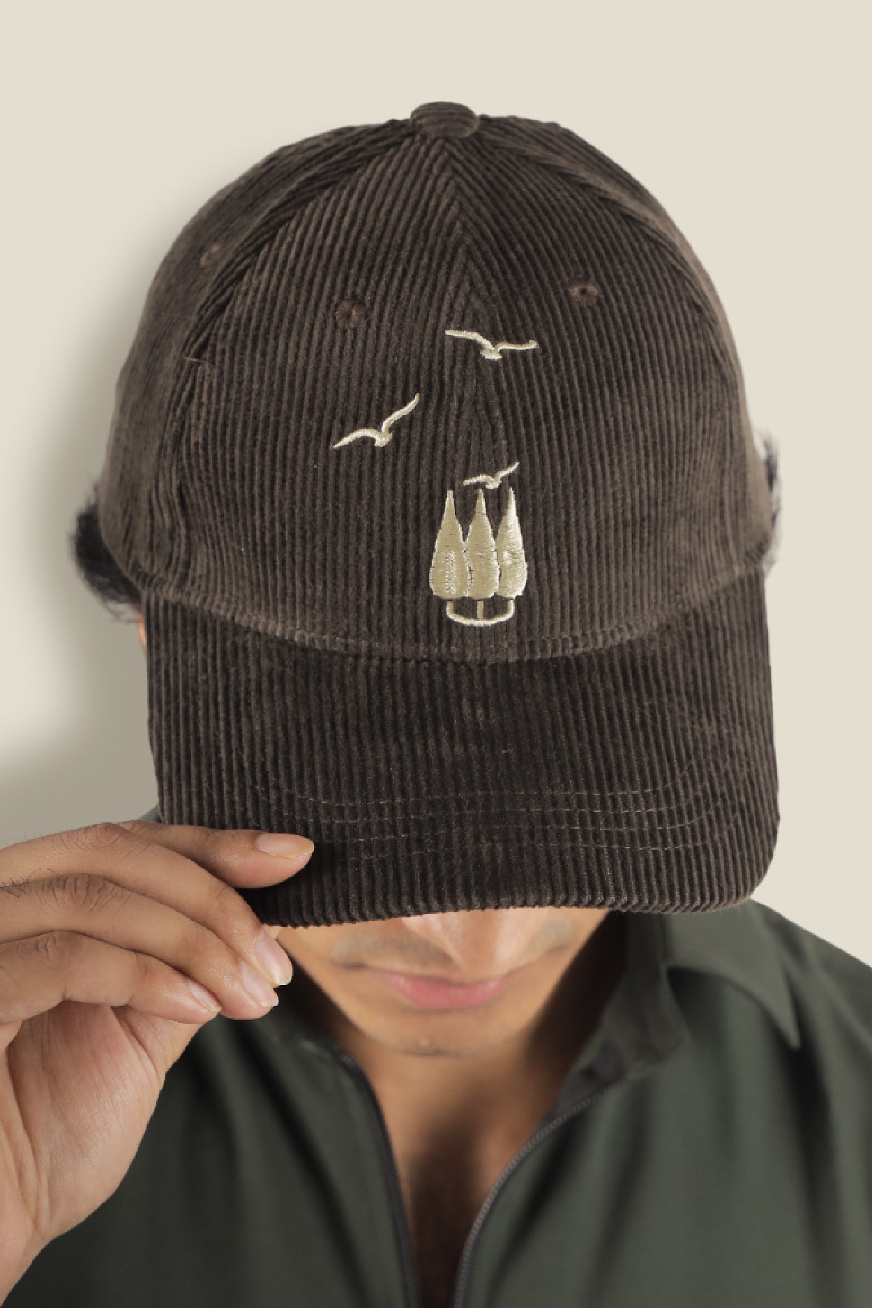 Oak Baseball Cap - Green Corduroy
