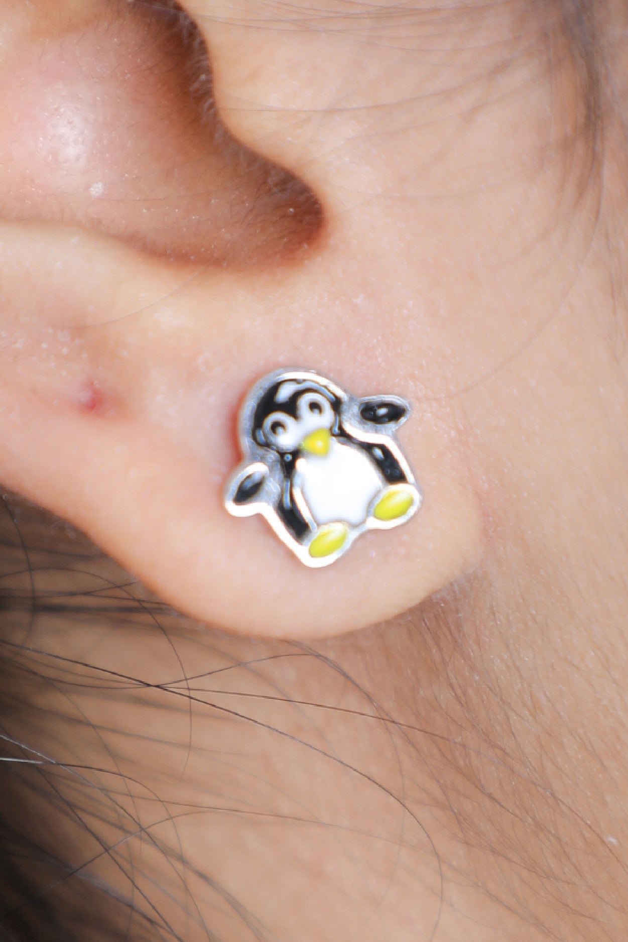 Wild Earrings - Penguin - Enamel