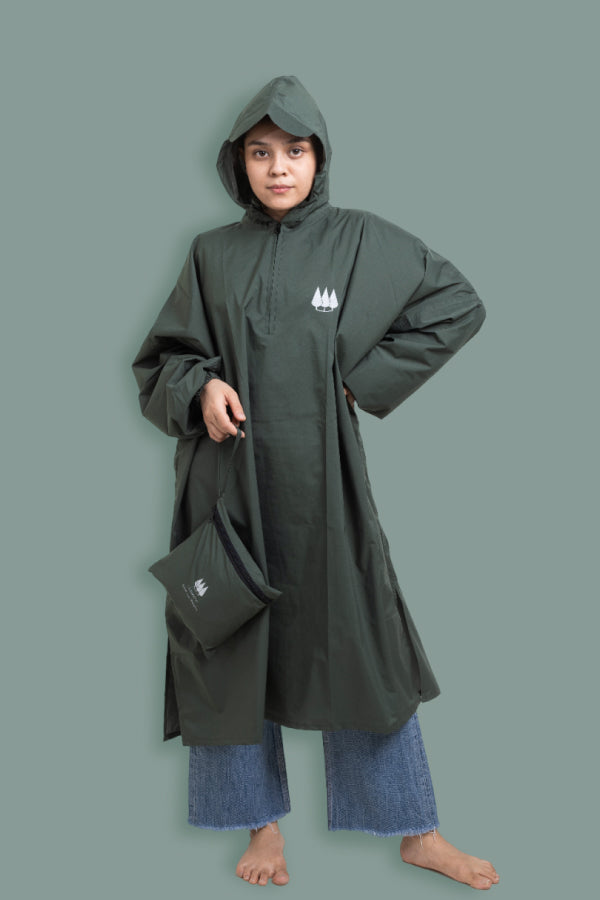 Amazon Rain Poncho - Olive Green