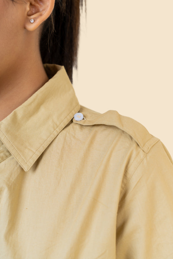 Ranthambore Unisex Half Sleeve Shirt  - Beige