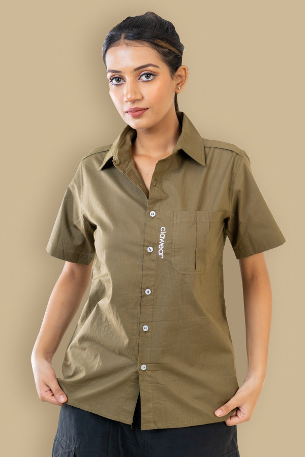 Ranthambore Unisex Half Sleeve Shirt - Brown