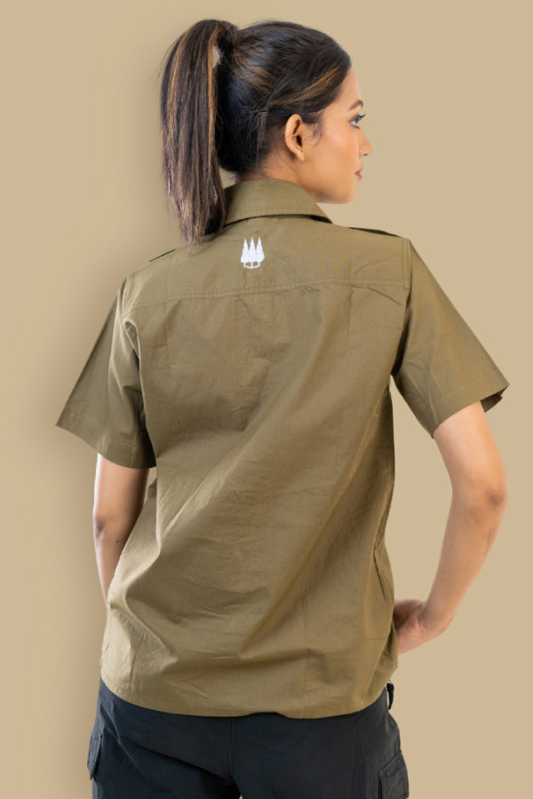Ranthambore Unisex Half Sleeve Shirt - Brown