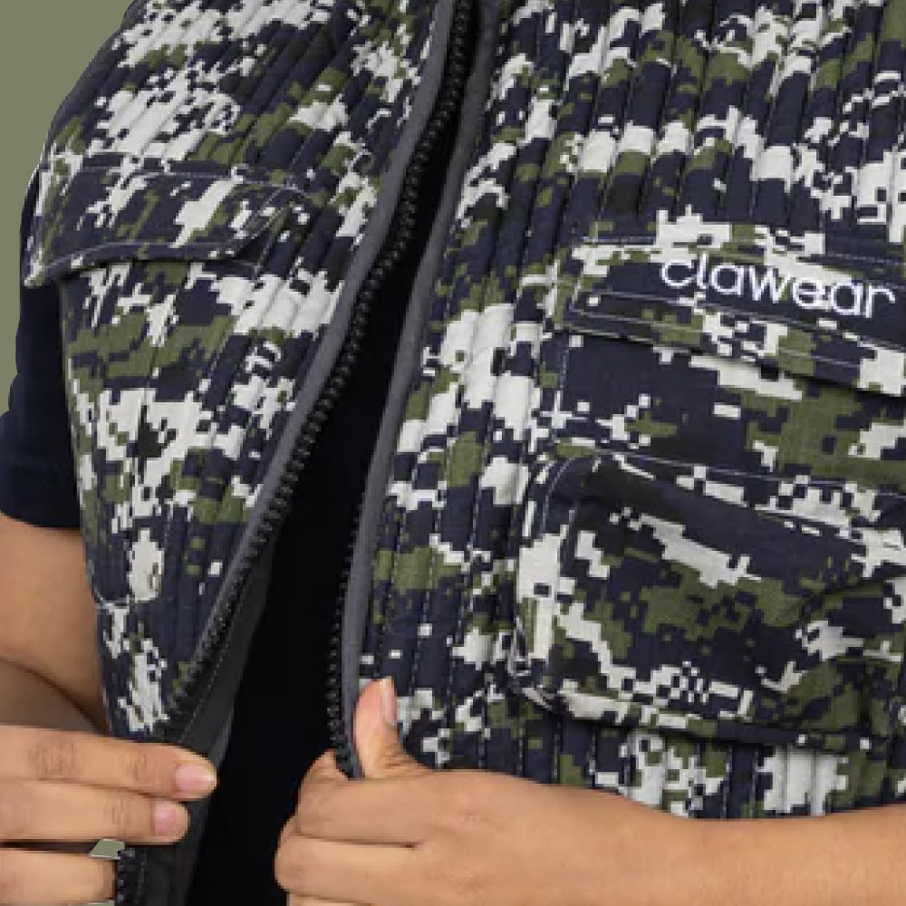 Sariska Quilted Unisex Half Jacket - Camouflage