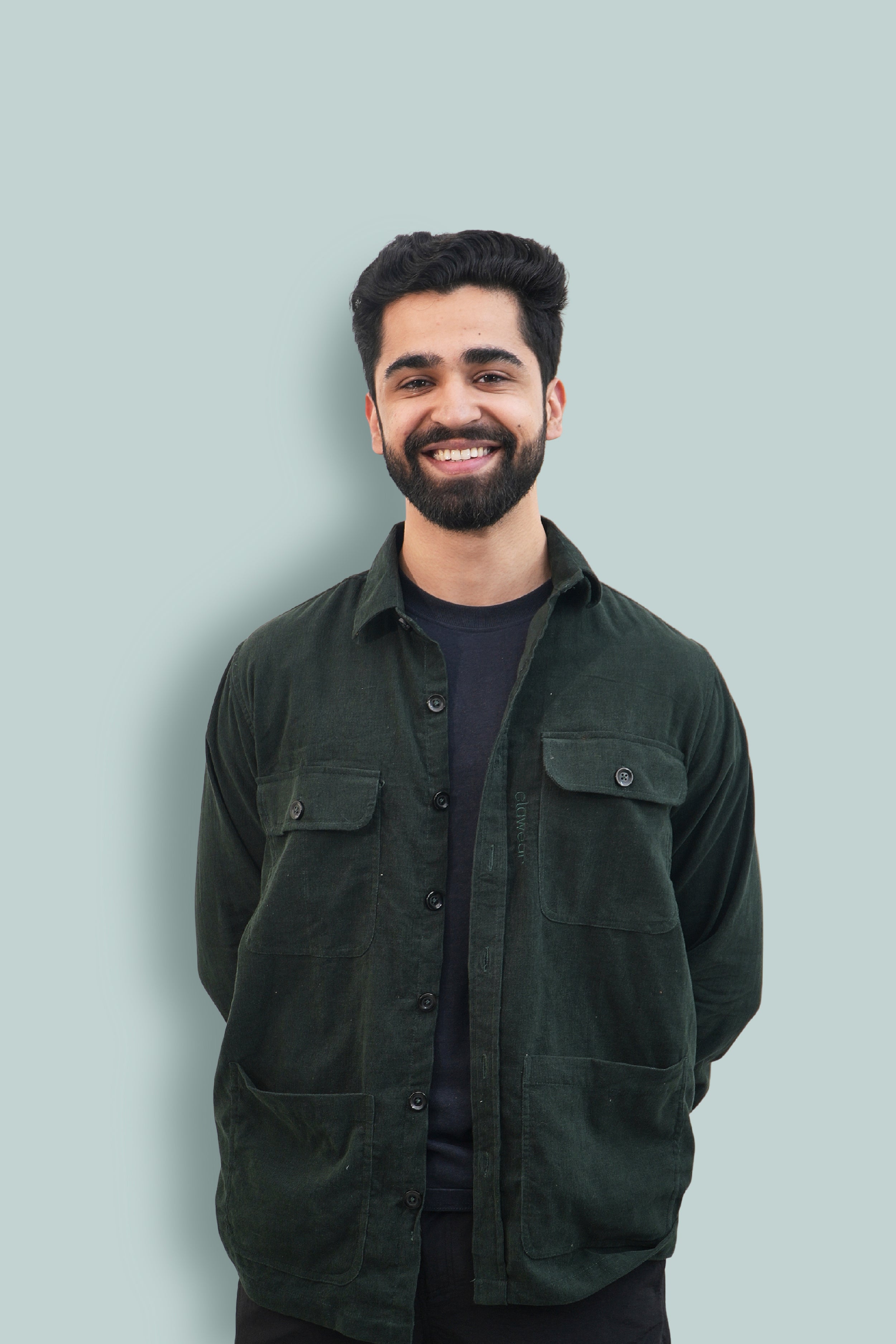 Aravali Full Sleeves Shacket - Dark Green