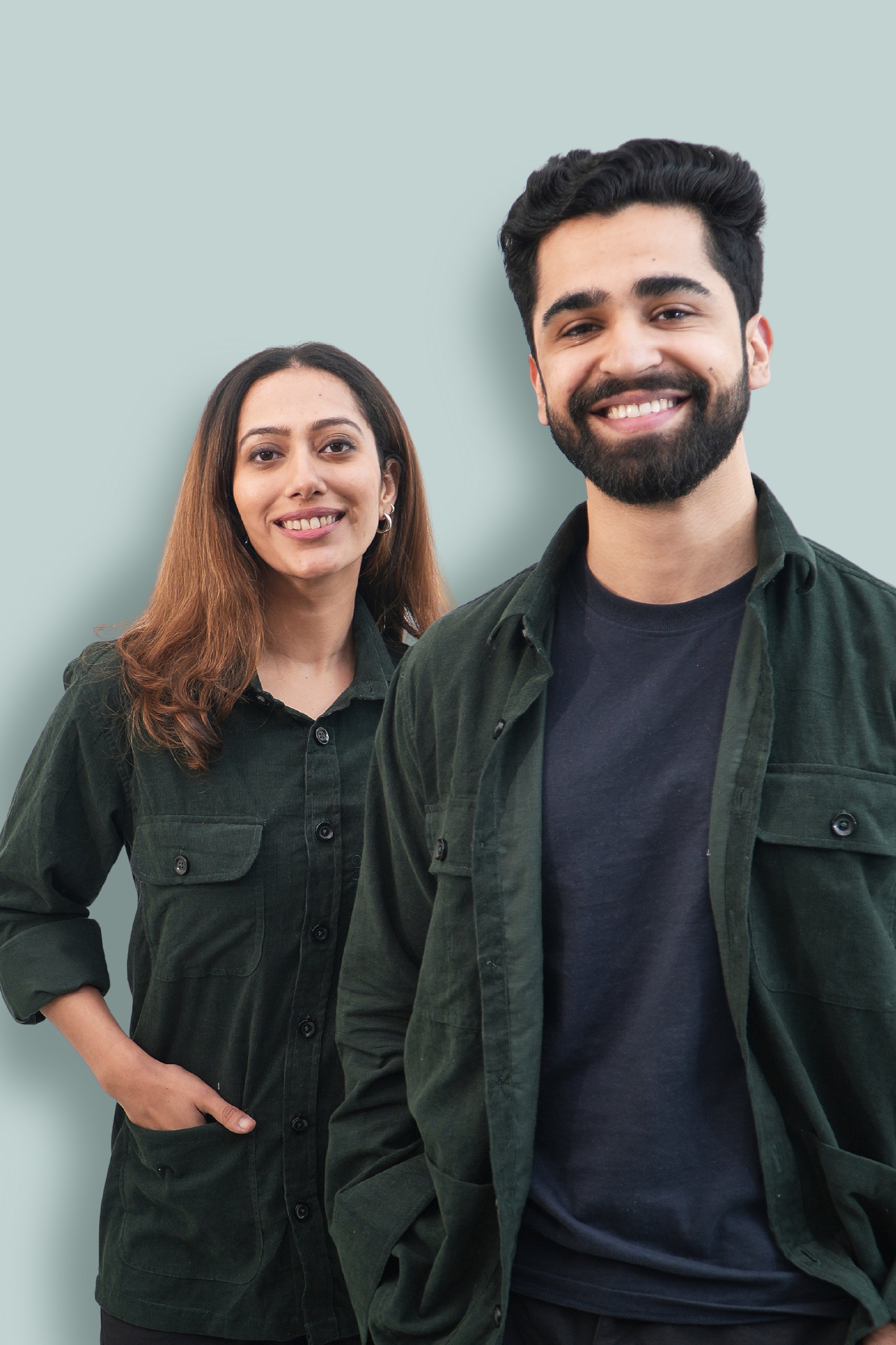Aravali Full Sleeves Shacket - Dark Green
