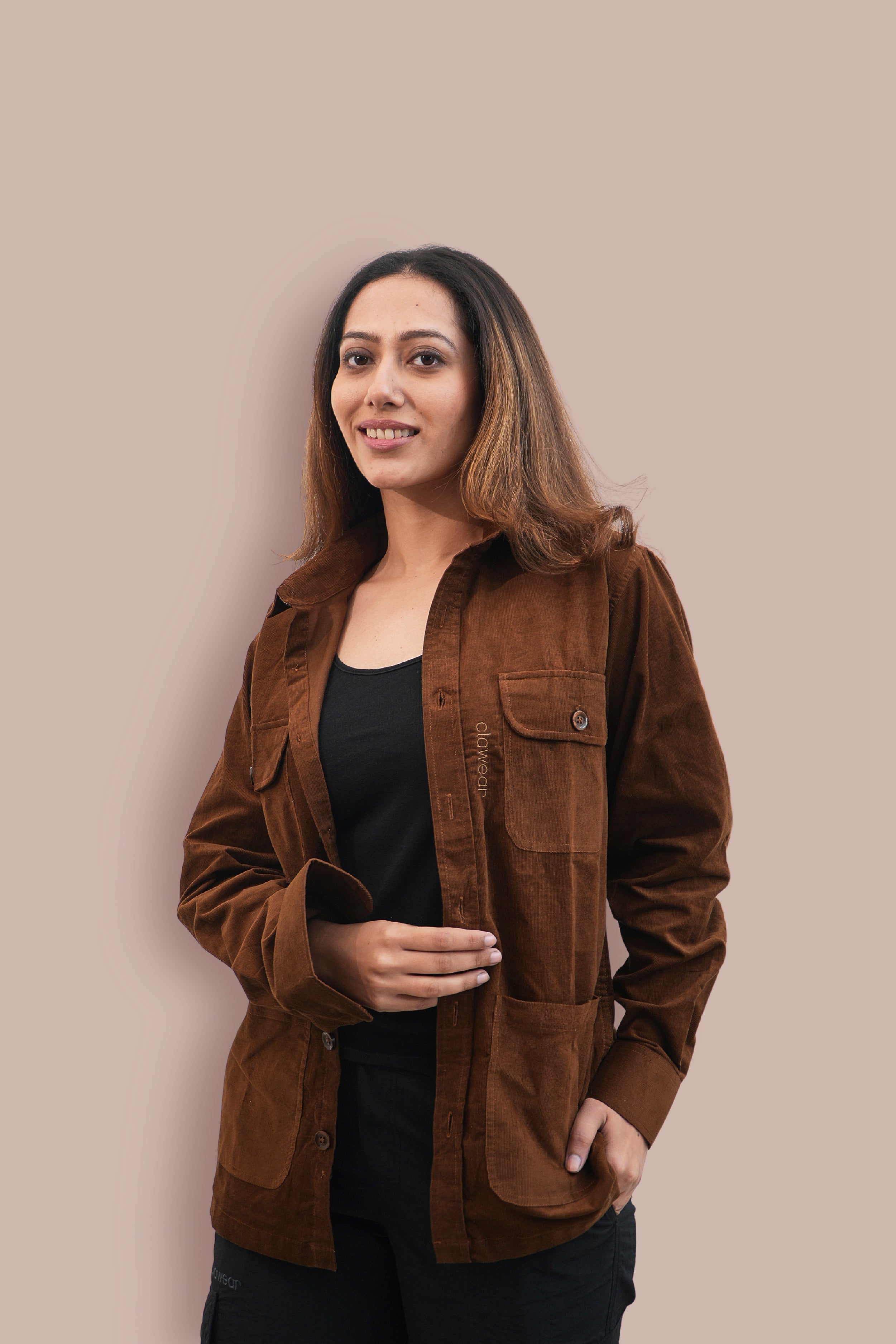 Aravali Full Sleeves Shacket - Copper