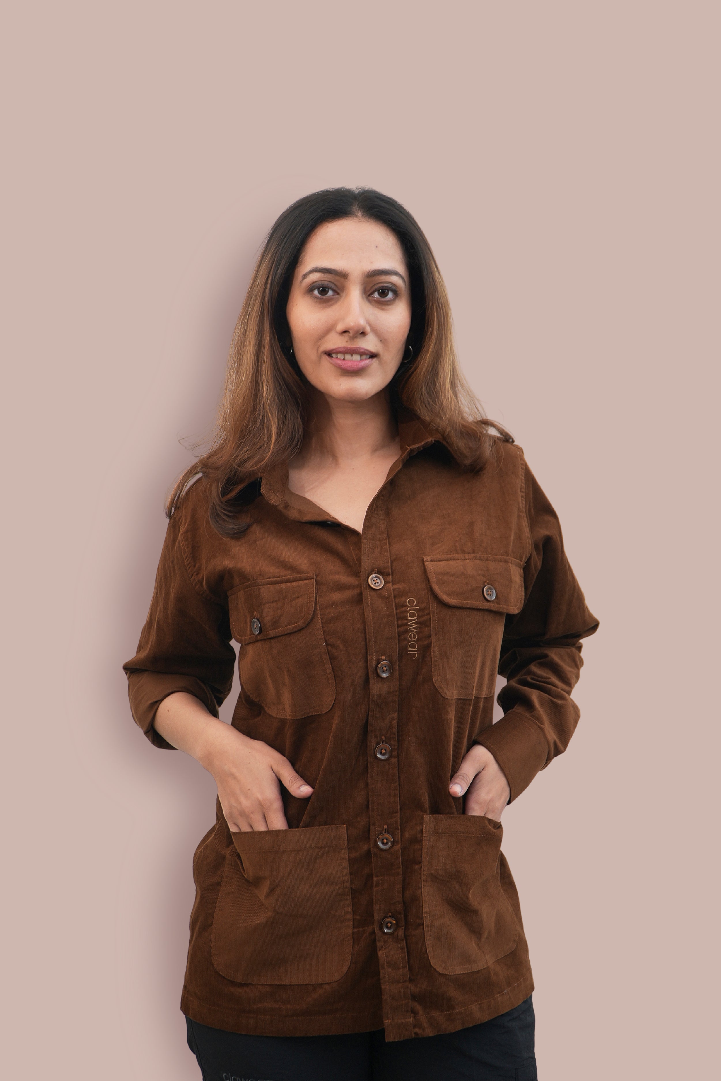 Aravali Full Sleeves Shacket - Copper