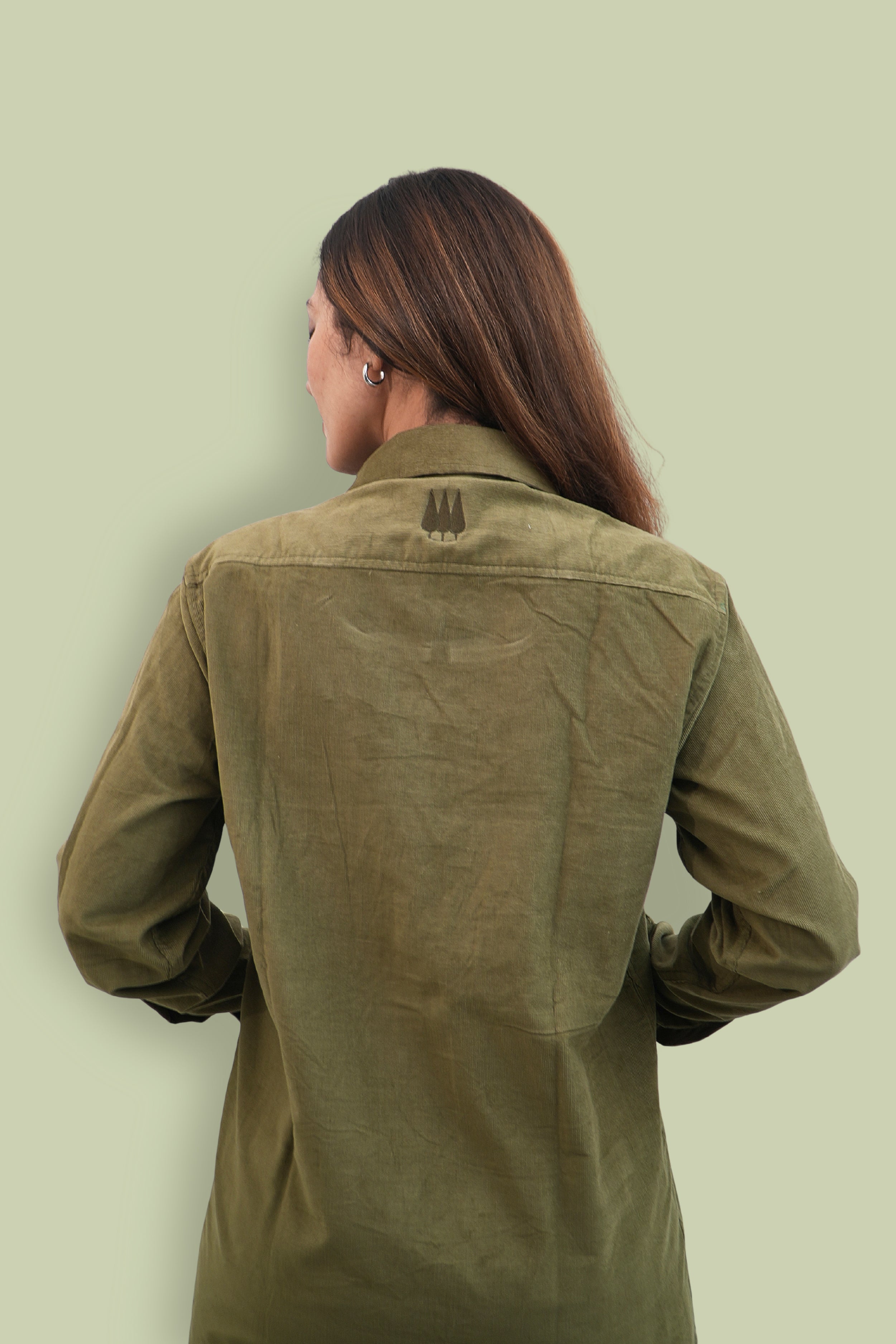 Aravali Full Sleeves Shacket - Light Green