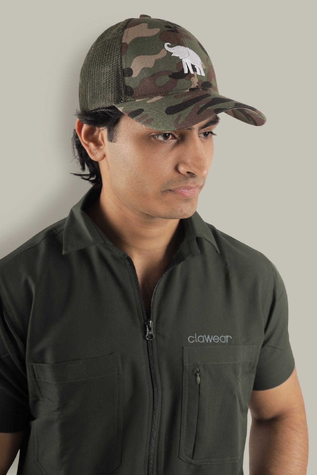 Teak Trucker Cap - Green Camo