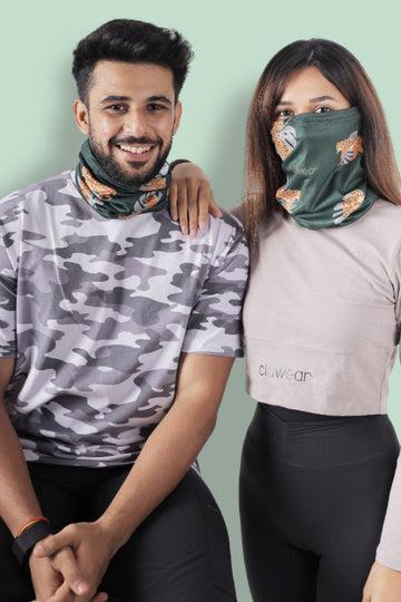 Thar Neck Buff - Green Leopard