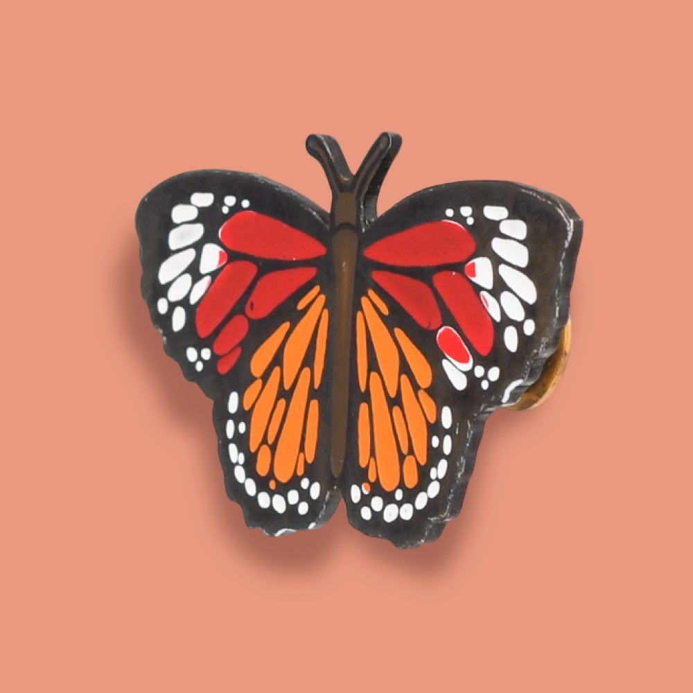 Wild Lapel Pin - Tiger Butterfly