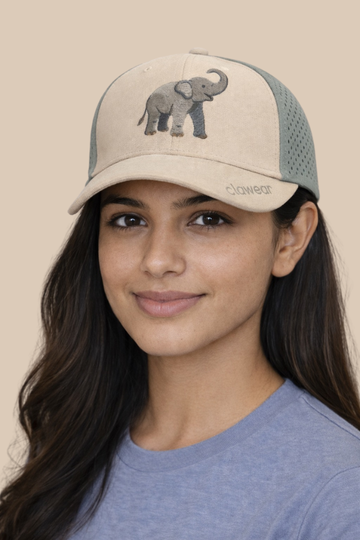 Palm Perforated Cap - Elephant