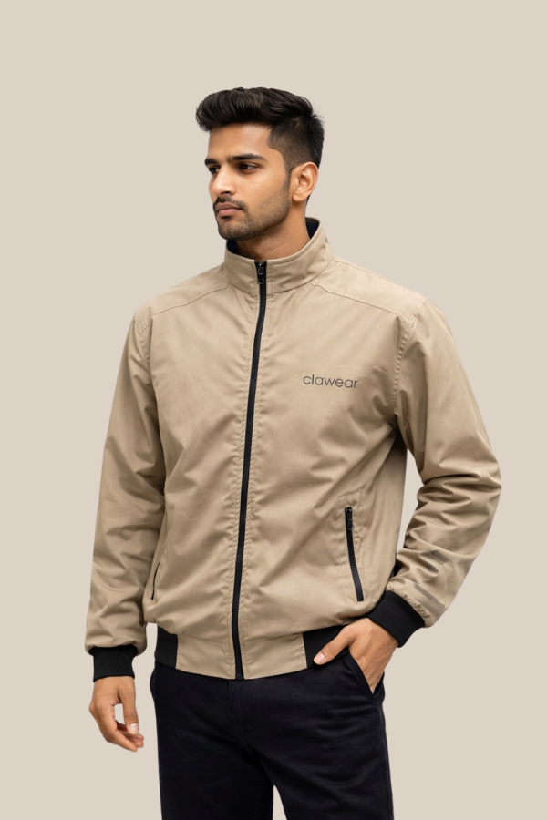 Kanha Reversible Unisex Jacket - Green/Beige