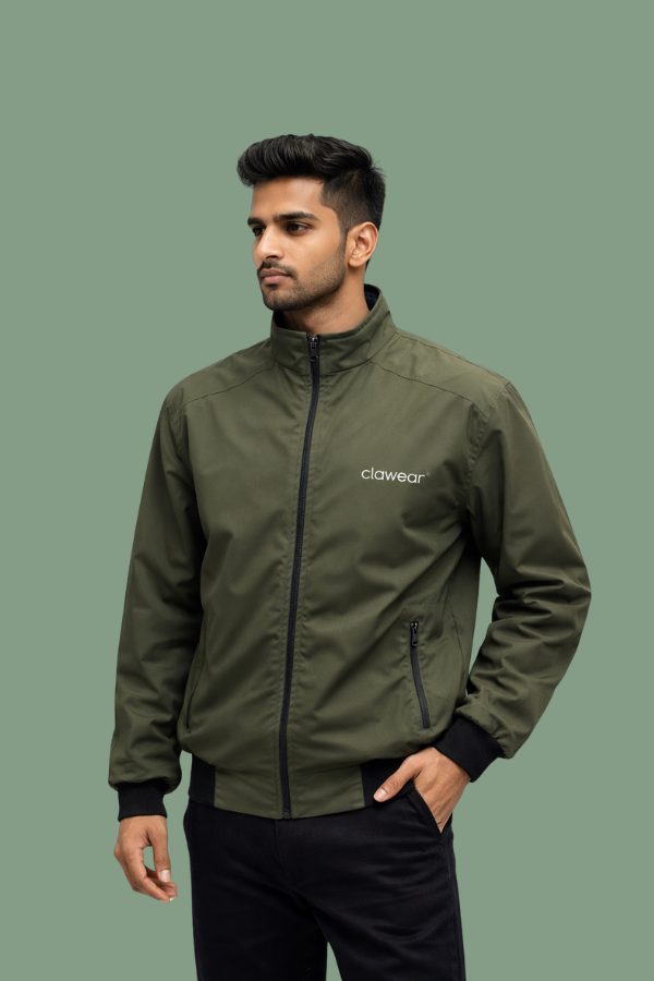 Kanha Reversible Unisex Jacket - Green/Light Grey