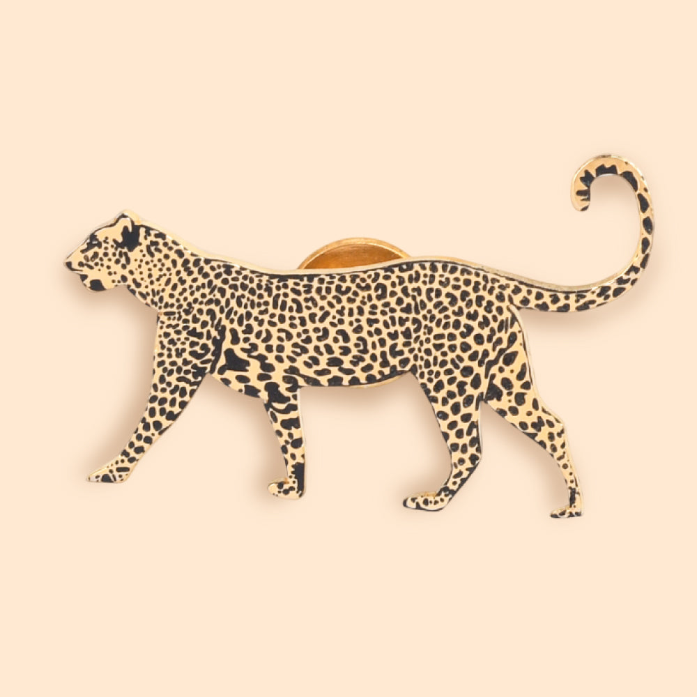 Wild Lapel Pin - Walking Leopard