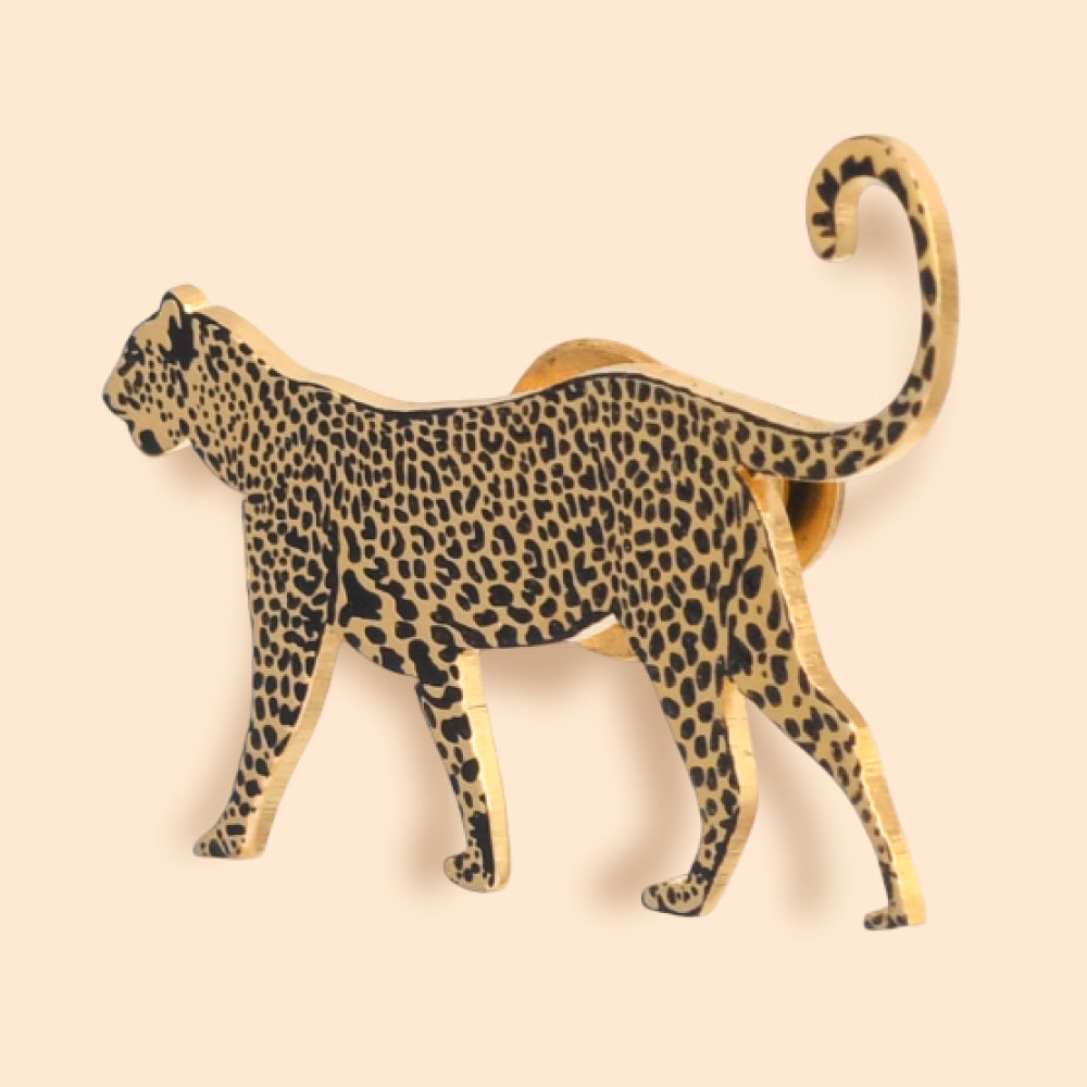 Wild Lapel Pin - Walking Leopard